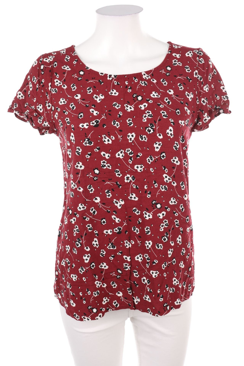 GINA - Kurzarm-Shirt mit Blumen-Print - S