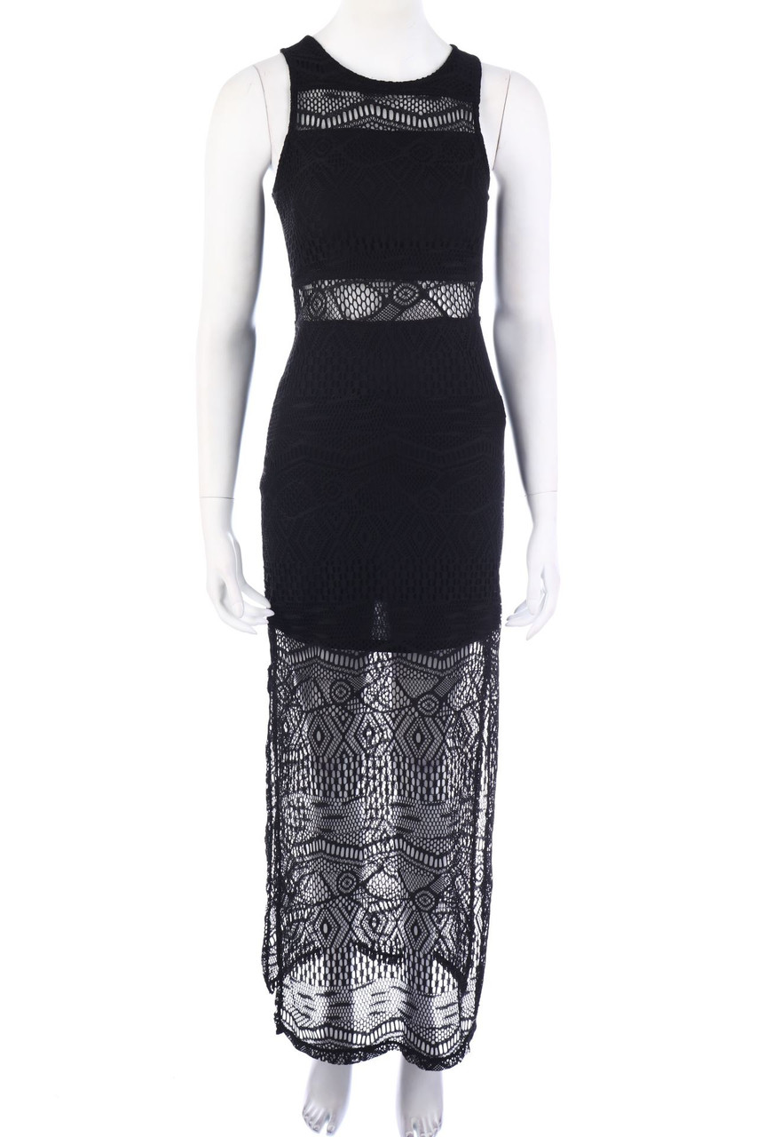 TALLY WEiJL - Maxi Dress with Crochet Knit Details - M