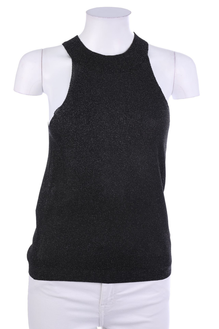 MANGO - Strick-Top mit Metallic-Effekt - S