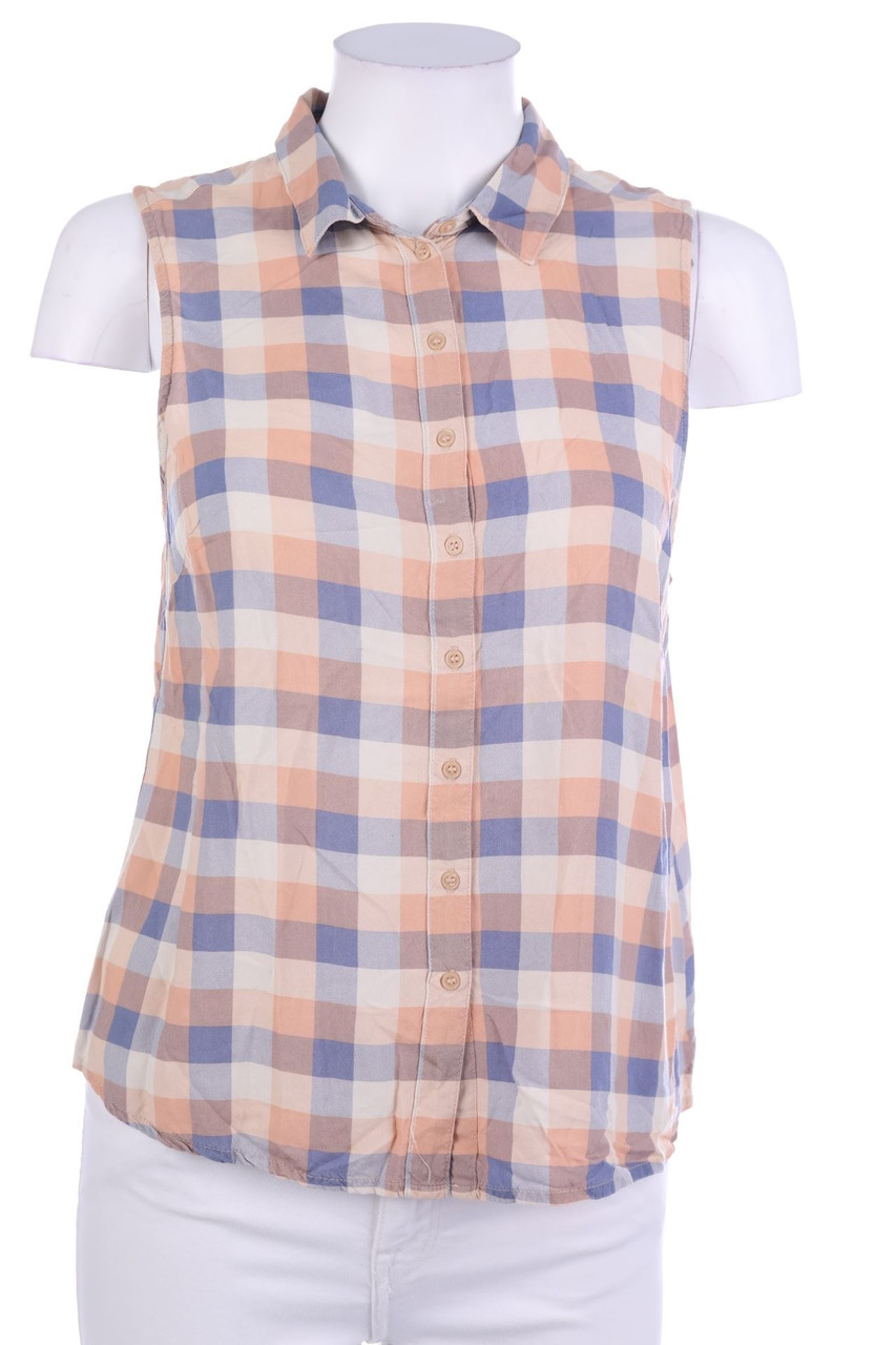 C&A - Karo-ärmellose Hemd-Bluse - M