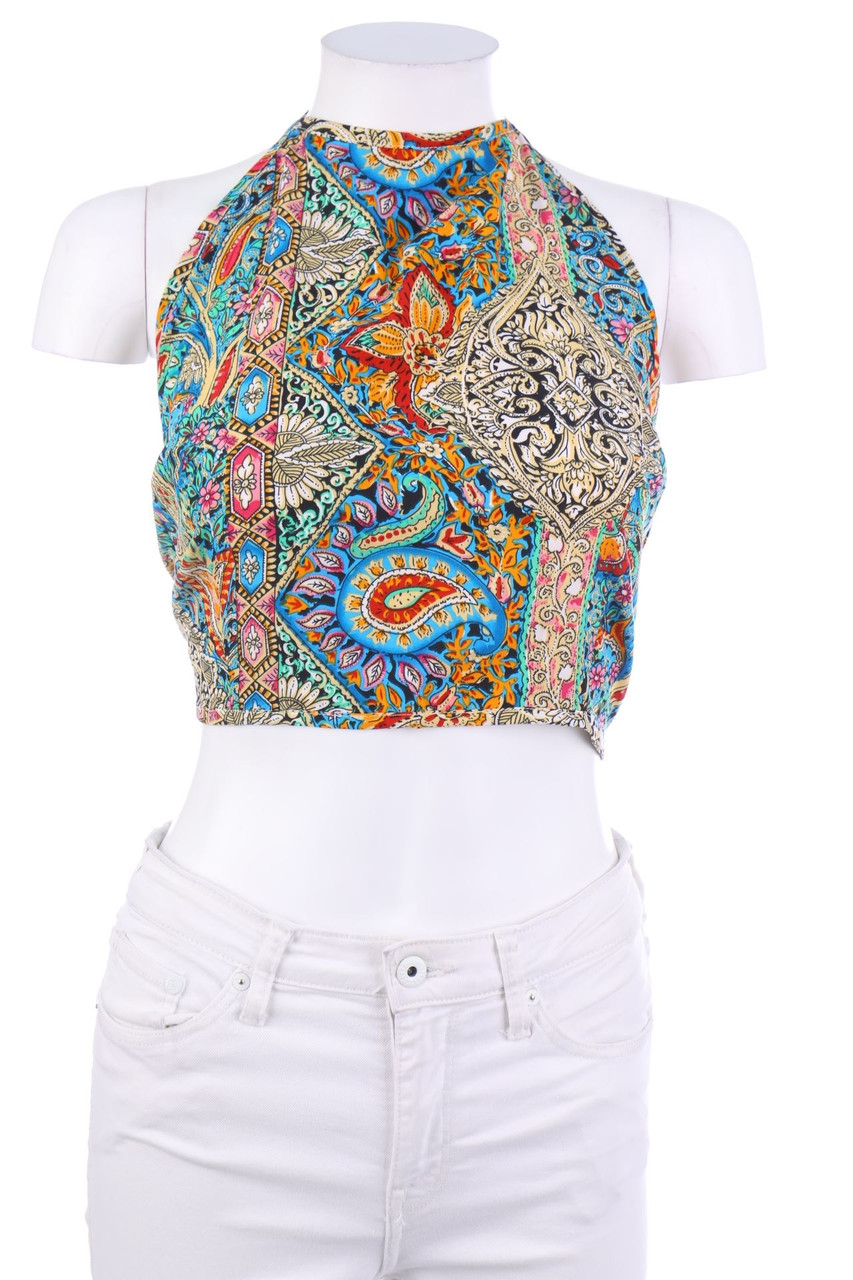 SHEIN - Cropped-Top mit Muster mit Schnürung - 2XL