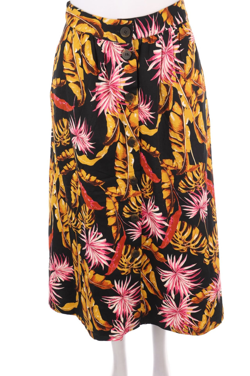 MANGO - Midirock mit Blumen-Print - S