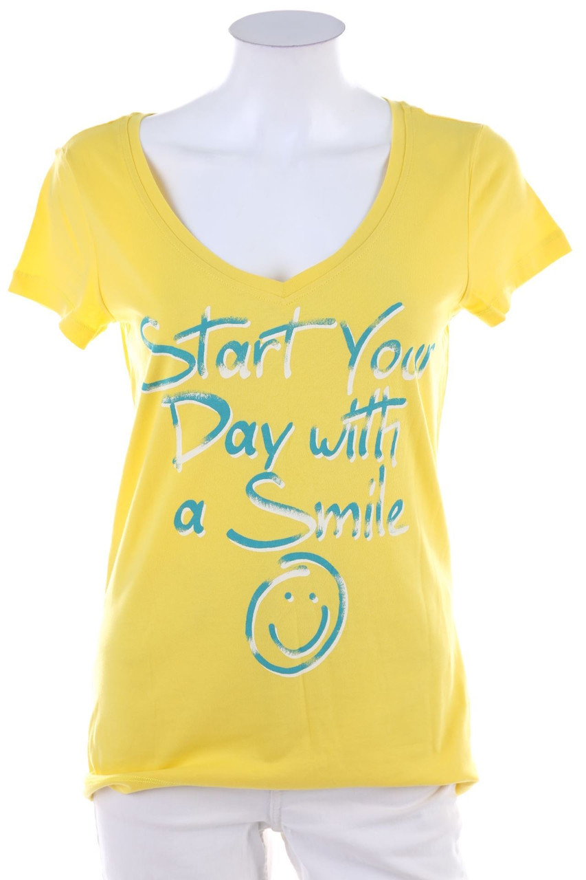 ESPRIT - Kurzarm-Shirt mit Statement-Print - S