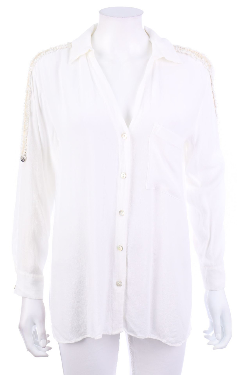 ZARA - Bluse mit Glitzer - XS