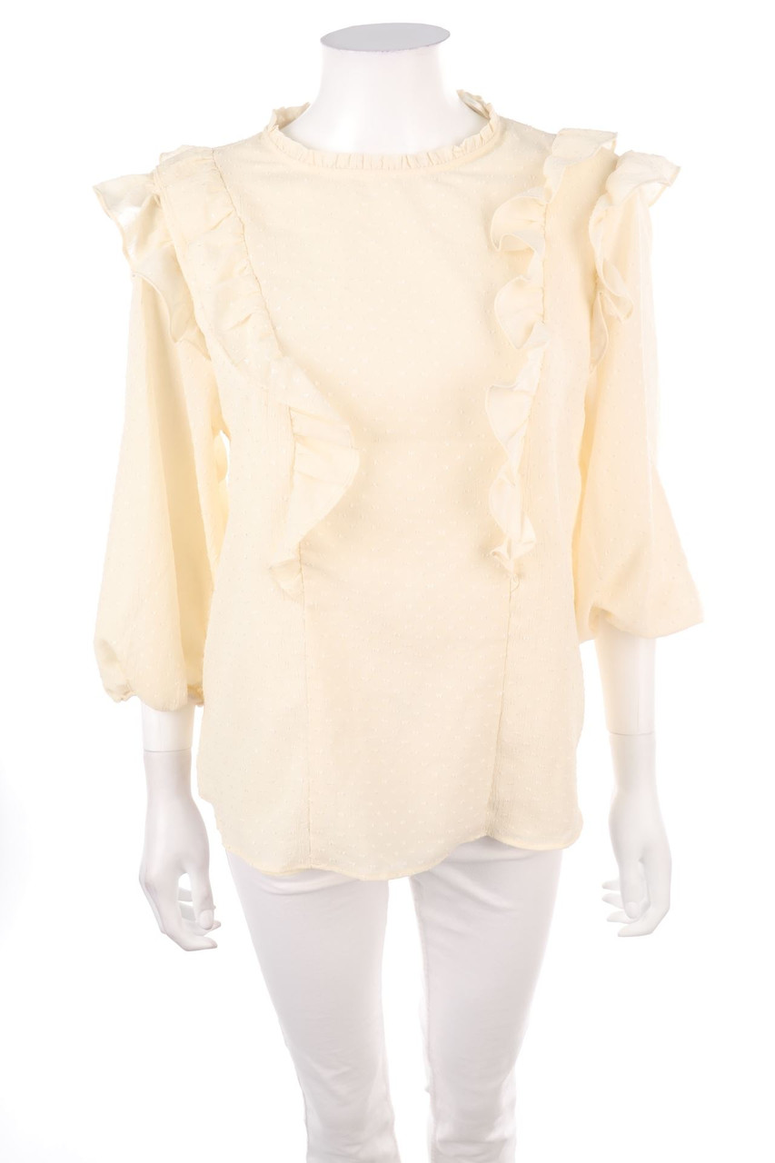 F&F - Volants-Blouse with 3/4 Sleeve - L