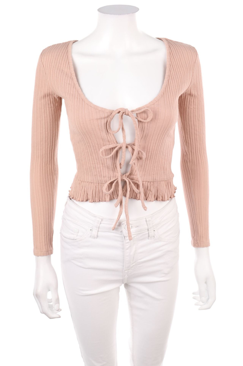 TOPSHOP - Shirt with Lacing, Cotton - XS