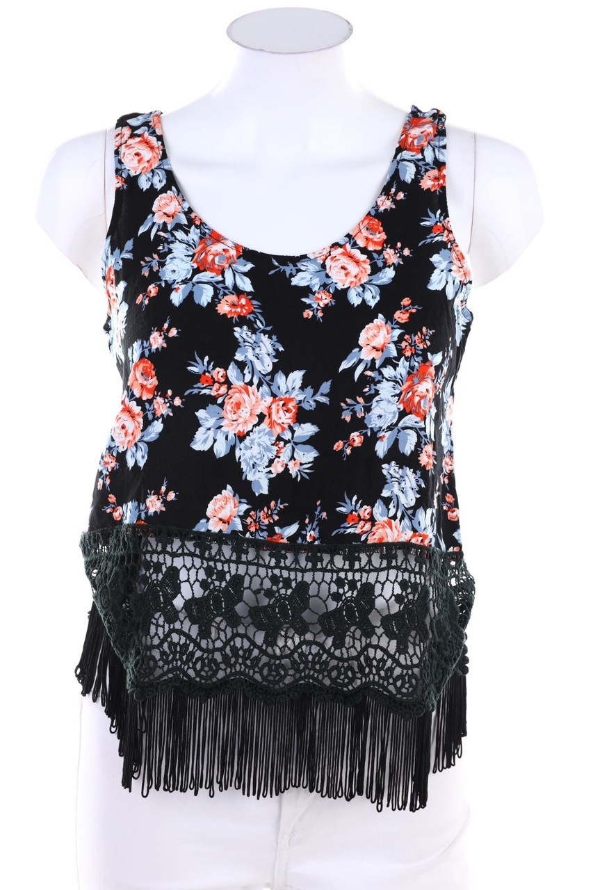 select - Blouse Top with Flower Print - D 38