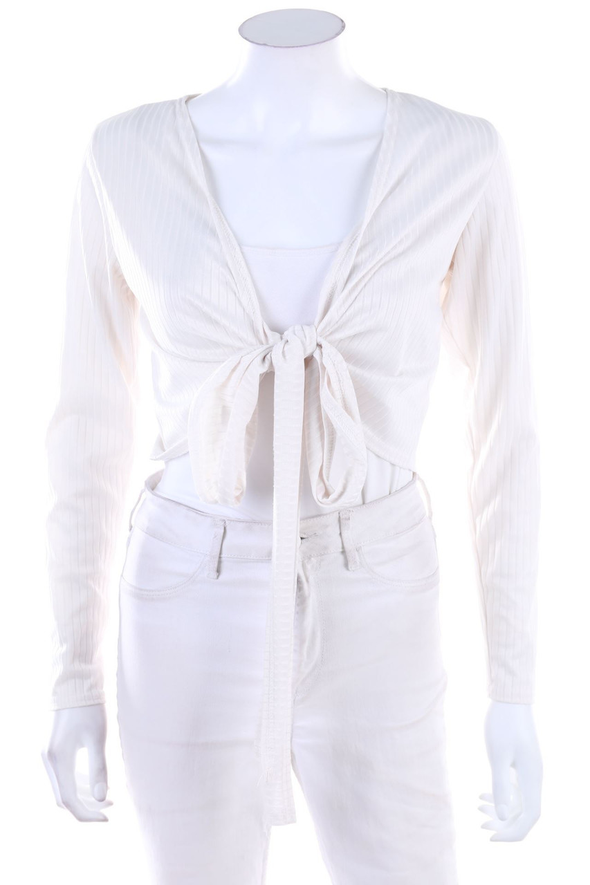 No Label - Wrap-Longsleeve-Shirt - M