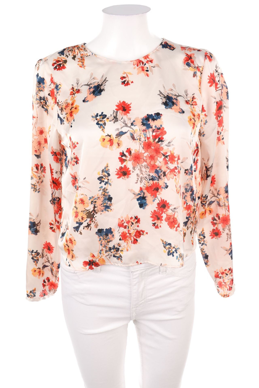 ZARA - Bluse mit Blumen-Print - M