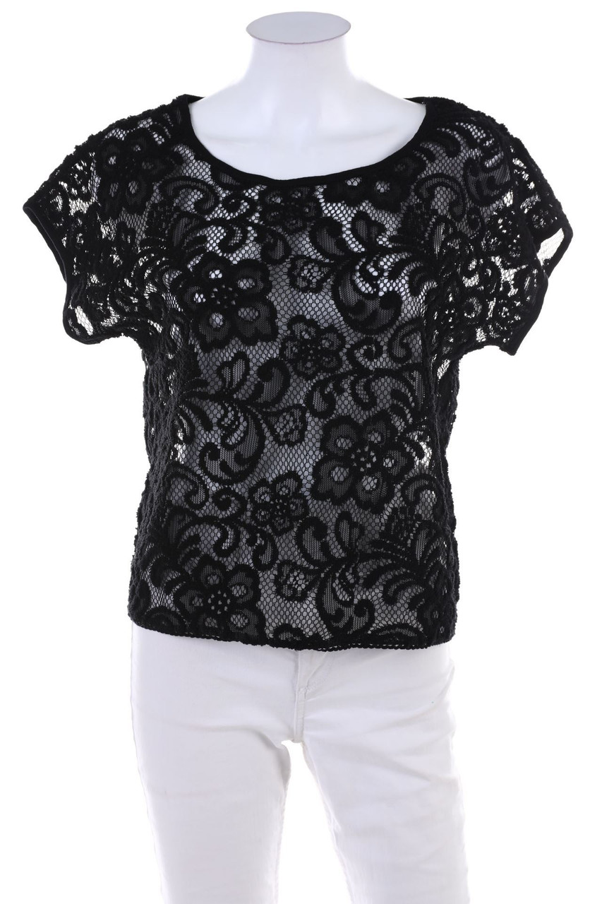 No Label - Batwing Shirt, Lace - M