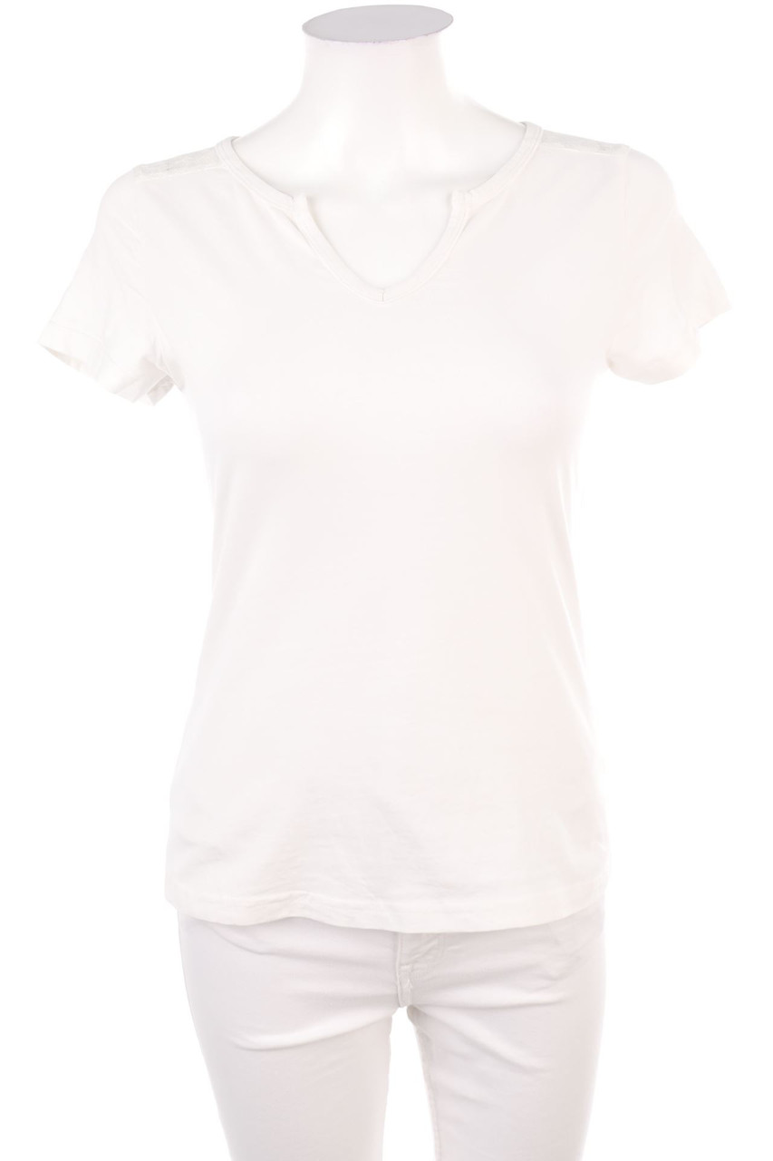 SECONDHAND - Shortsleeve-Shirt with Lace Insert - L