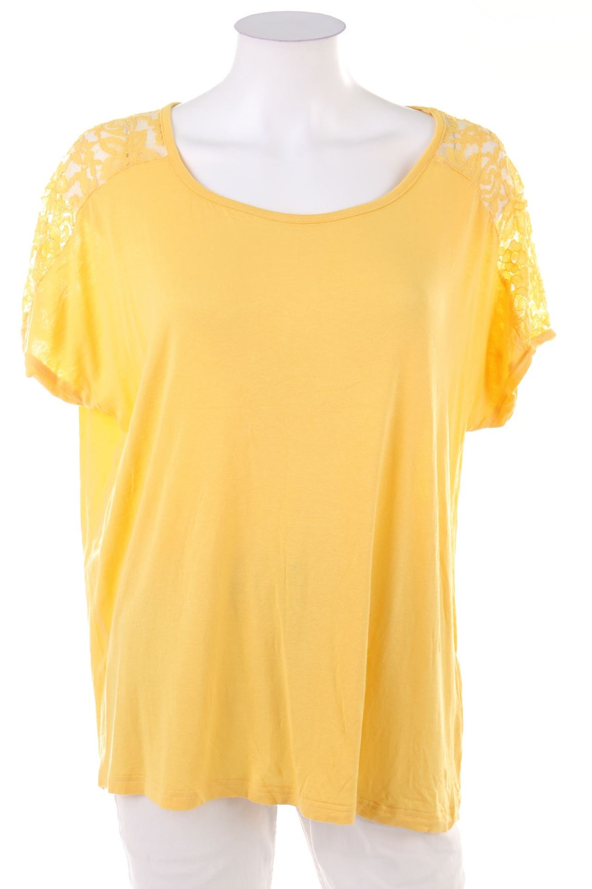 Janina - Kurzarm-Shirt mit Spitze - 3XL