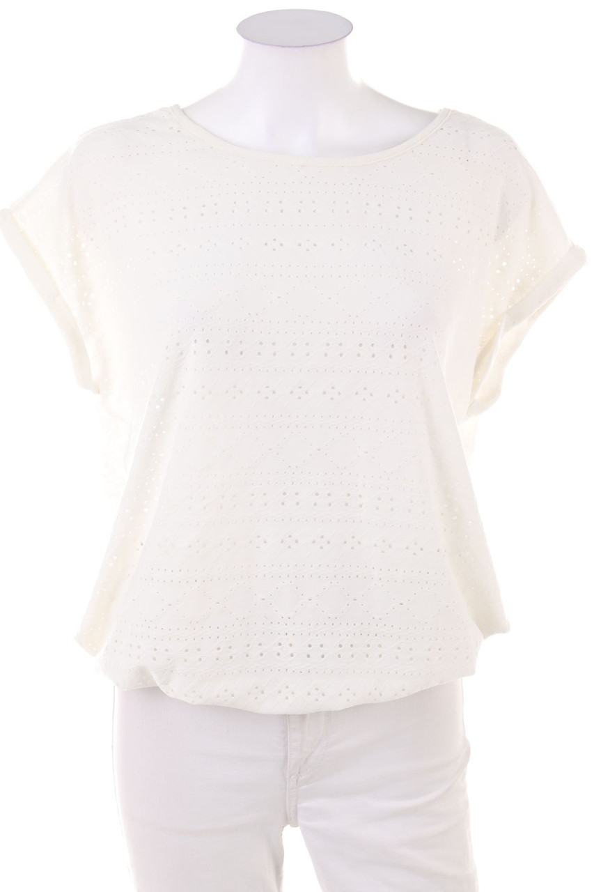 Chicorée - Shortsleeve-Shirt, Eyelet Lace  - M