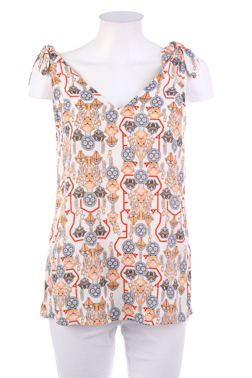 WOMEN - Blouse Top, Viscose with Pattern - M