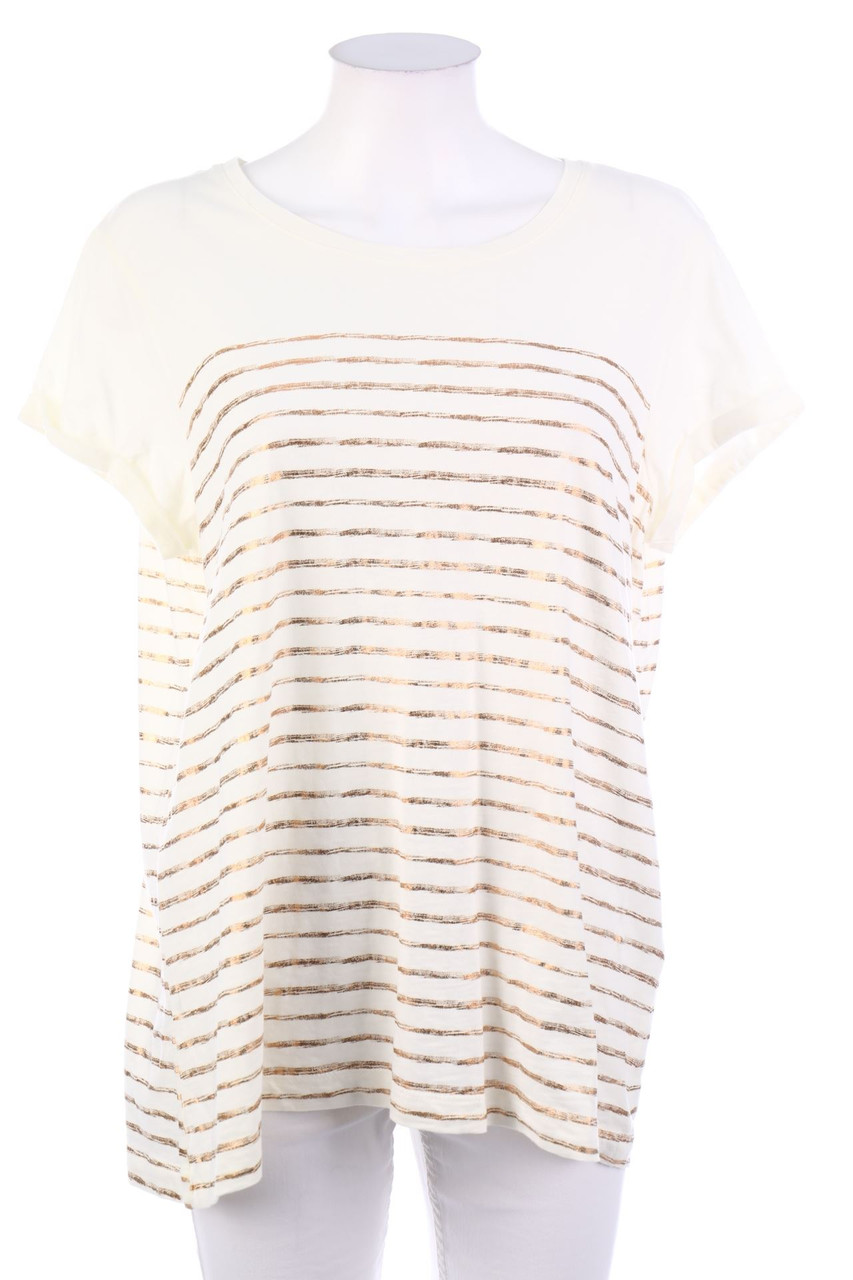 C&A - Kurzarm-Shirt mit Streifen - L