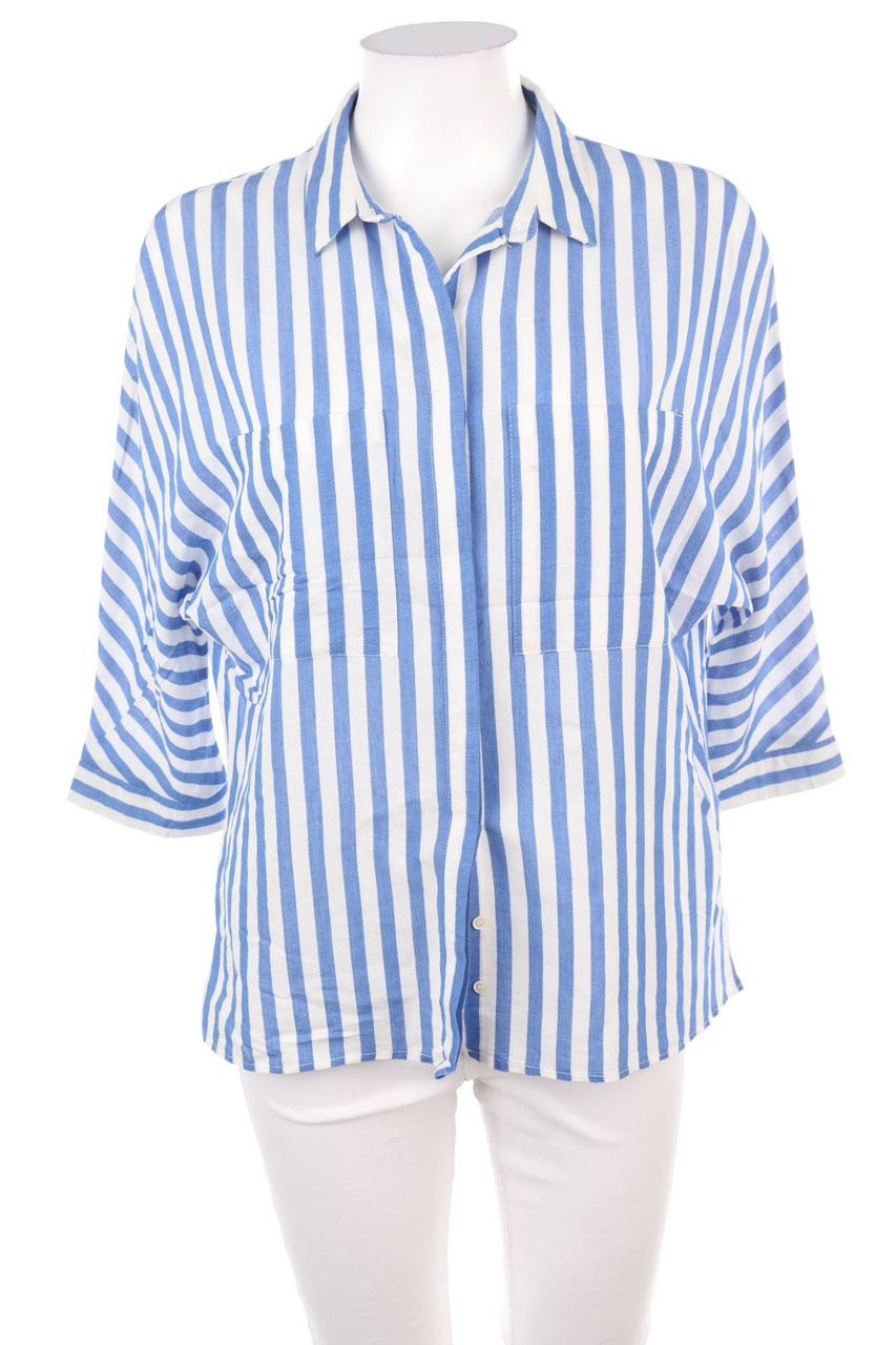 ZARA - Hemd-Bluse mit 3/4-Ärmel mit Streifen - S