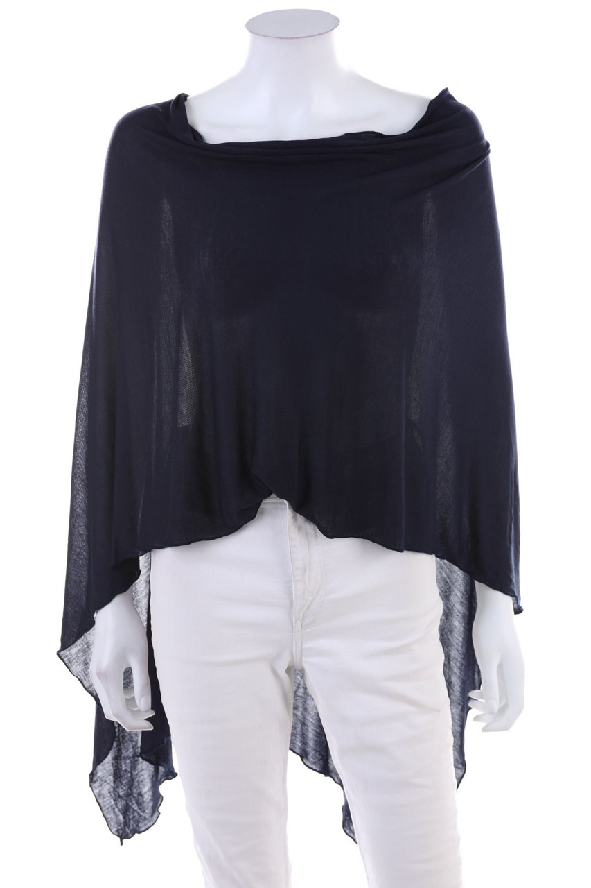 Ohne Label - Sommer-Vokuhila-Poncho mit Wasserfall-Ausschnitt - ONE SIZE