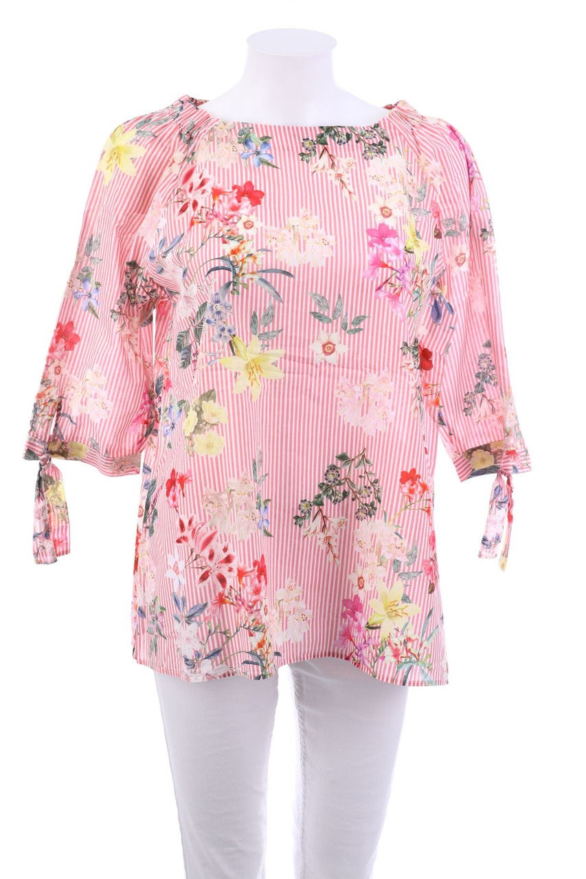 eterna - Blouse with 3/4 Sleeve, Cotton with Flower Print - 2XL