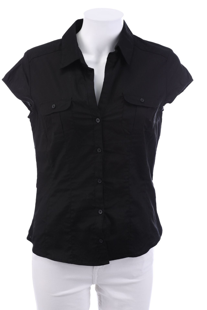 H&M - Hemd-Bluse mit kurzem Ärmel aus Baumwoll-Mix - M