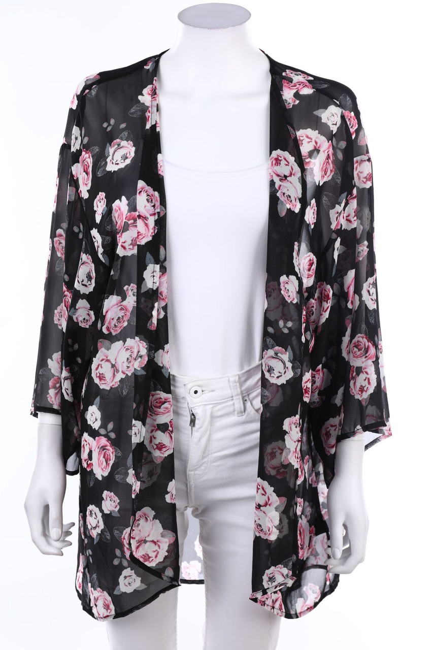 H&M DIVIDED - Kimono mit Blumen-Print - M