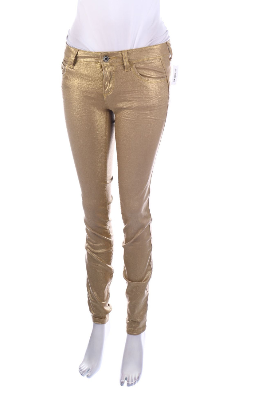 BENETTON JEANS - Glitter-Used Look Skinny Jeans - W28