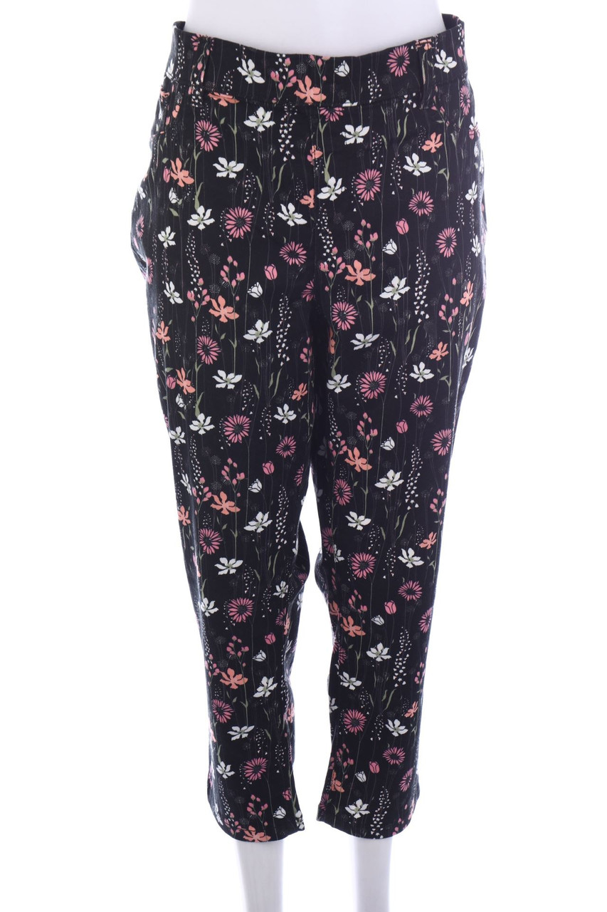 Laura Torelli - Pants with Flower Print - L