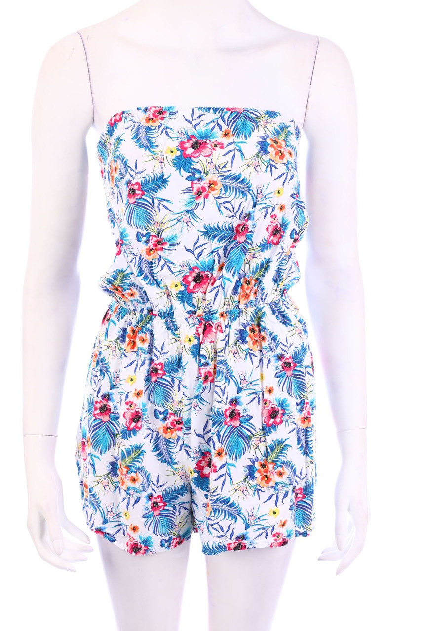 H&M - Playsuit mit Blumen-Print - L