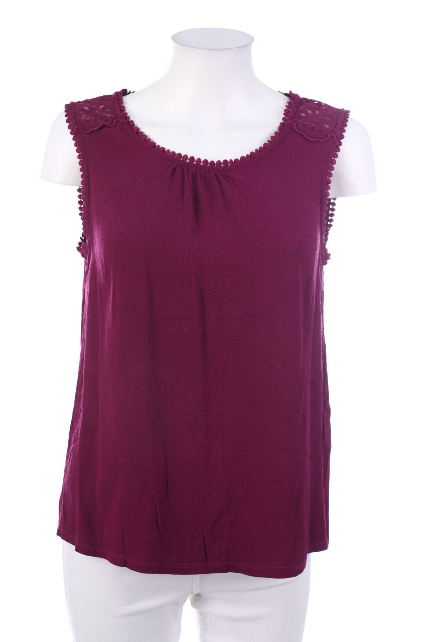 Street One - Kurzarm-Bluse aus Viskose mit Spitze - M