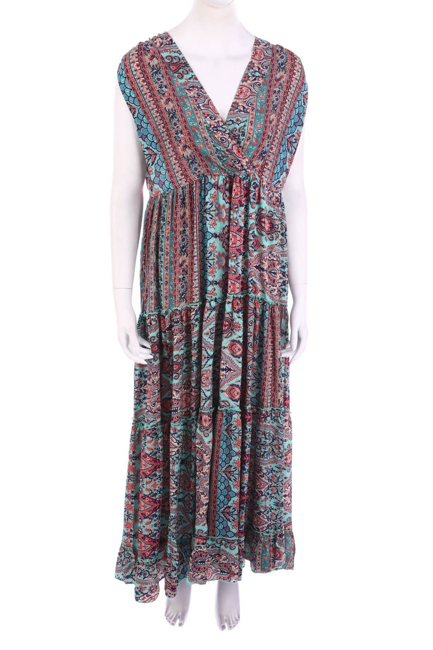 FLORENCIA - Maxi-Kleid mit Muster - D 42-44