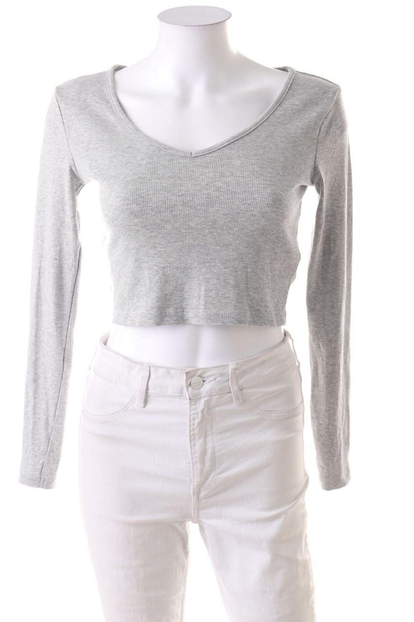 even&odd - Cropped-Longsleeve-Shirt with Cotton - S