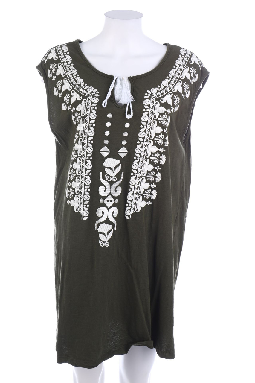 Laura Torelli CLASSIC - dress with Embroideries, Ethno style - L