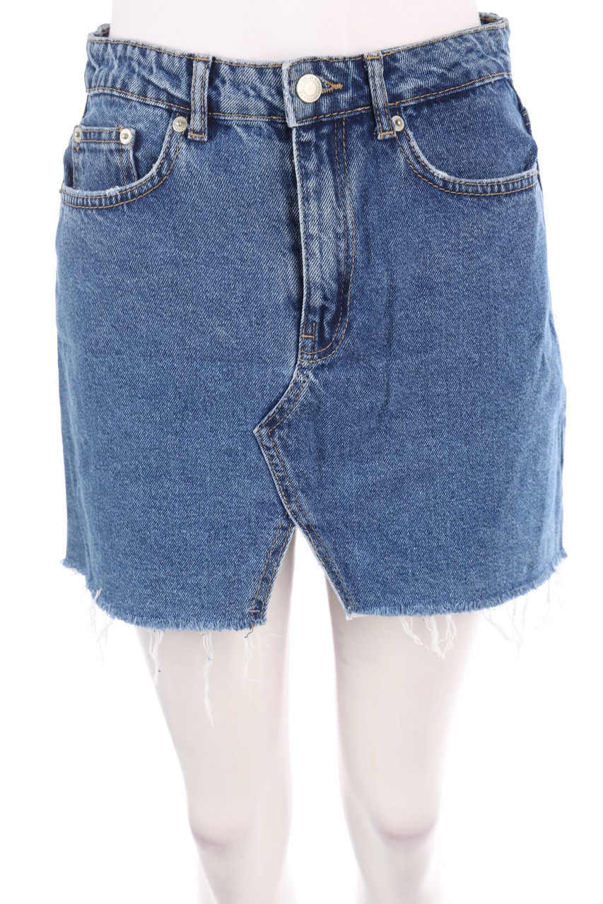 TALLY WEiJL - Distressed Denim Mini Skirt - M