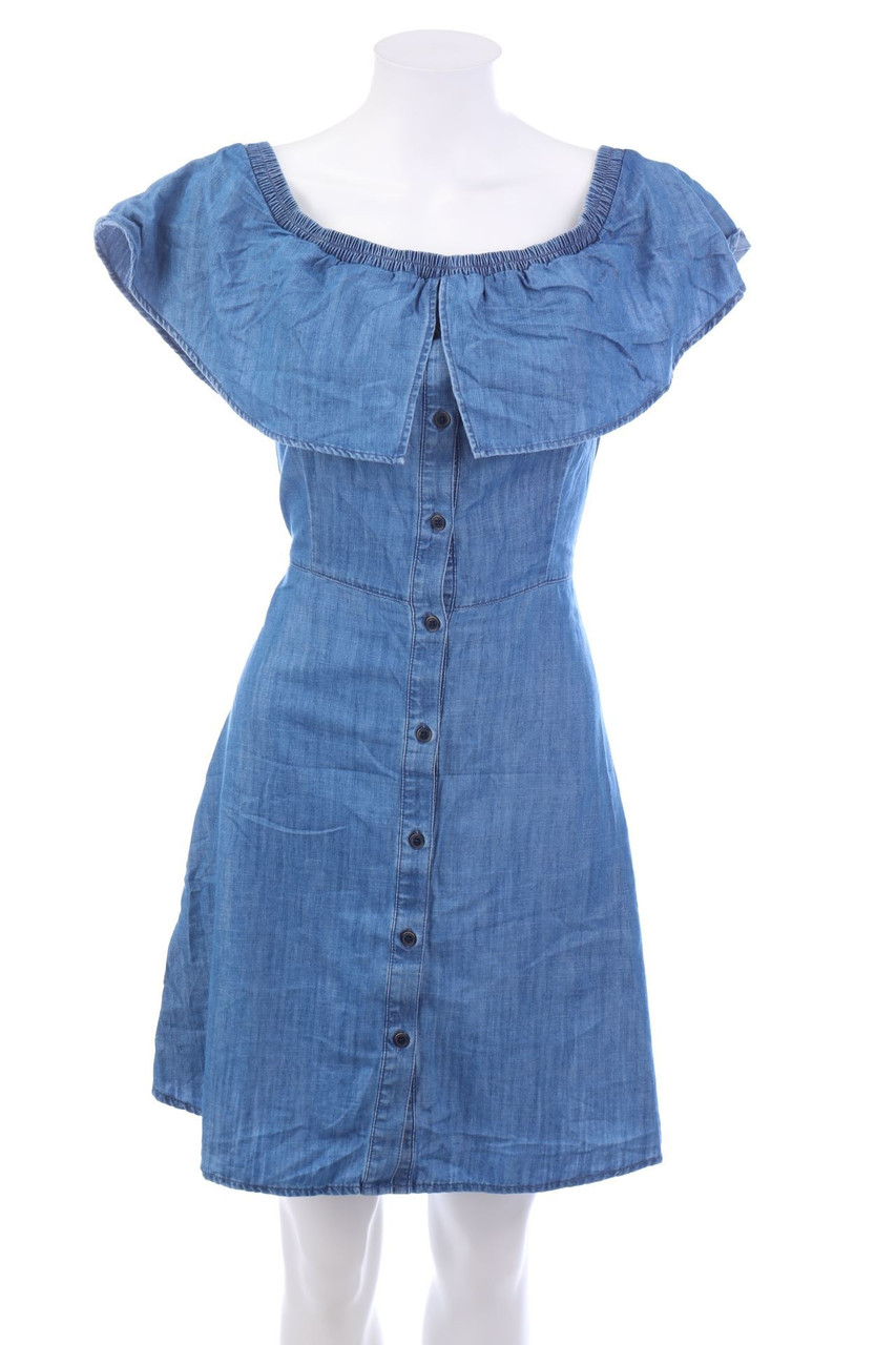 TOMMY HILFIGER - Carmen-Kleid in Denim-Optik - D 36