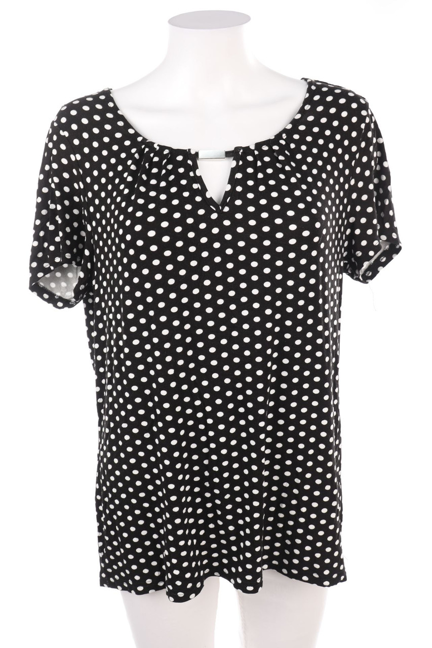 Janina - Kurzarm-Shirt mit Punkten - XL