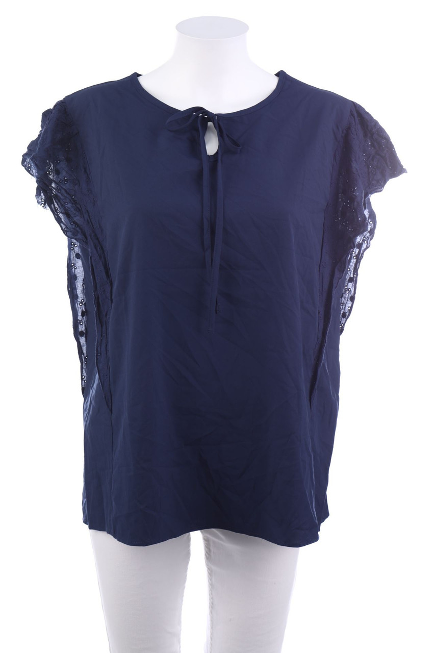 SECONDHAND - Blouse Top with Eyelet Lace - L