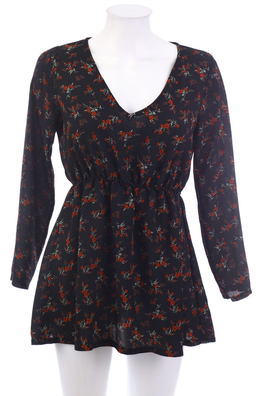 zebra - Blouse with Flower Print - S