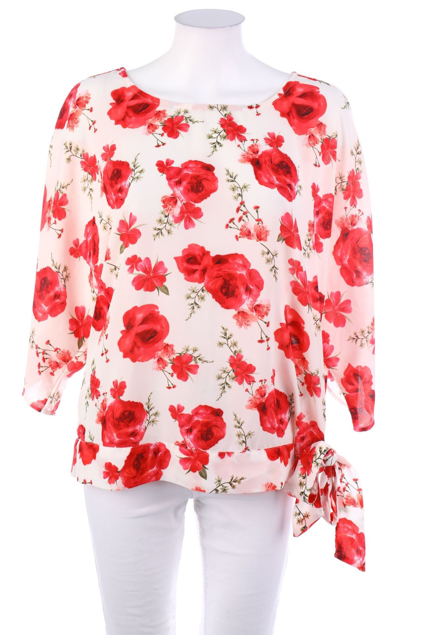 Janina - Bluse mit 3/4-Ärmel mit Blumen-Print - L