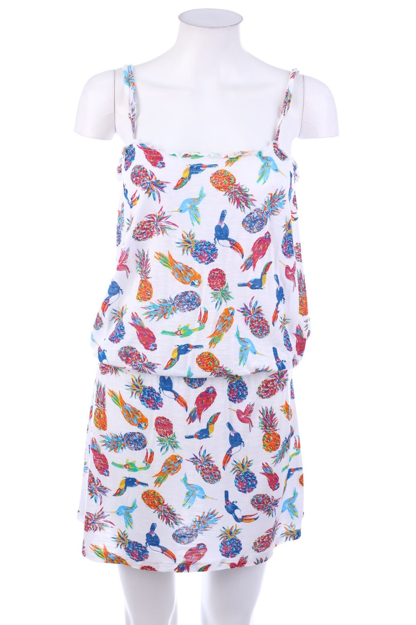SECONDHAND - Dress with Tropical Print - S