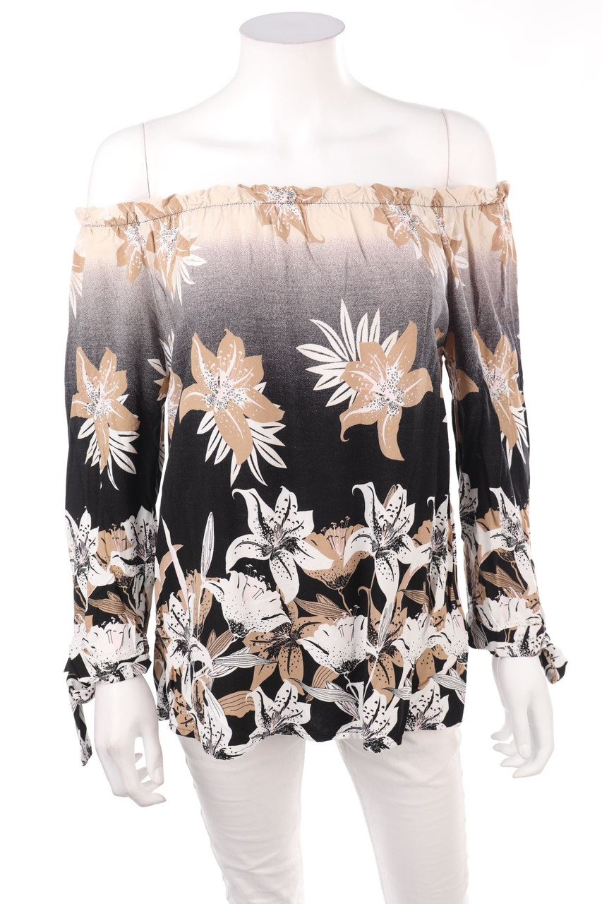 INFINITY WOMAN - Carmen-Bluse mit Blumen-Print - M