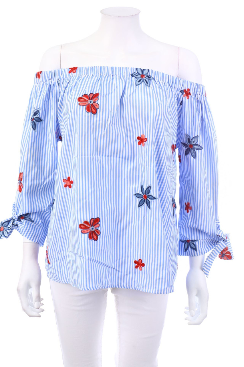 SECONDHAND - Off-the-shoulder blouse with Embroideries - L