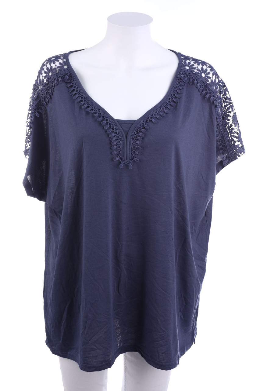 GINA BENOTTI - Shortsleeve-Shirt with Lace - XXXXL