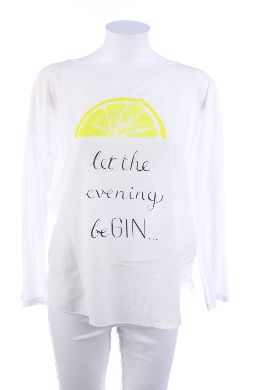 SECONDHAND - Longsleeve-Shirt with Statement Print - L