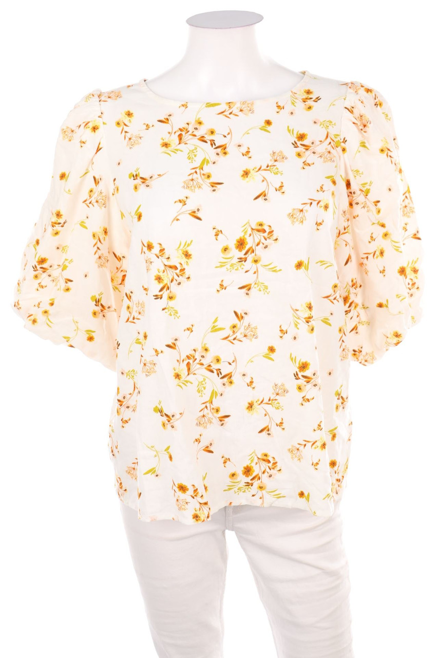 C&A - Kurzarm-Bluse mit Blumen-Print - L