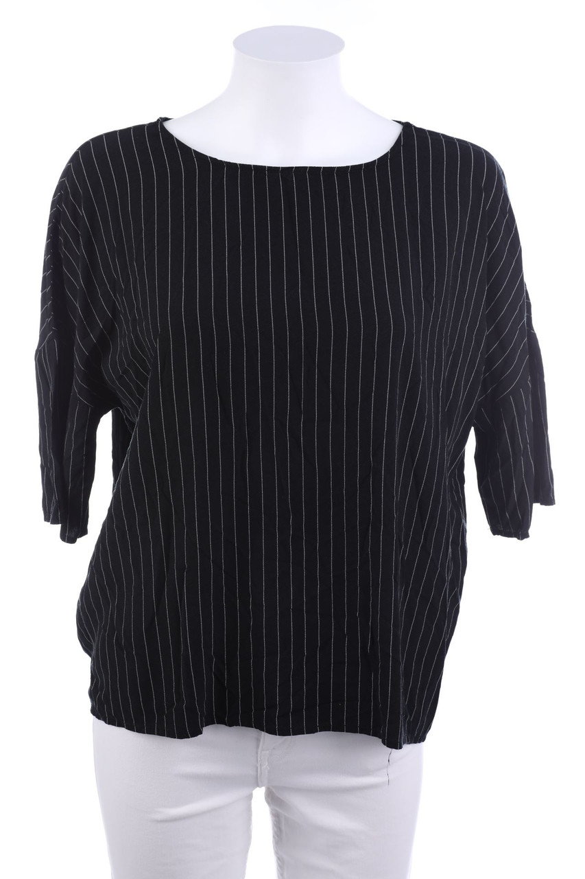 OBJECT - Bluse mit 3/4-Ärmel mit Nadelstreifen - S