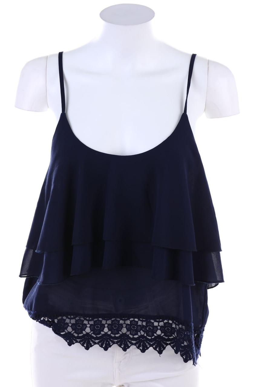 aiki KEYLOOK - Blouse Top, Layer Look with Lace - L