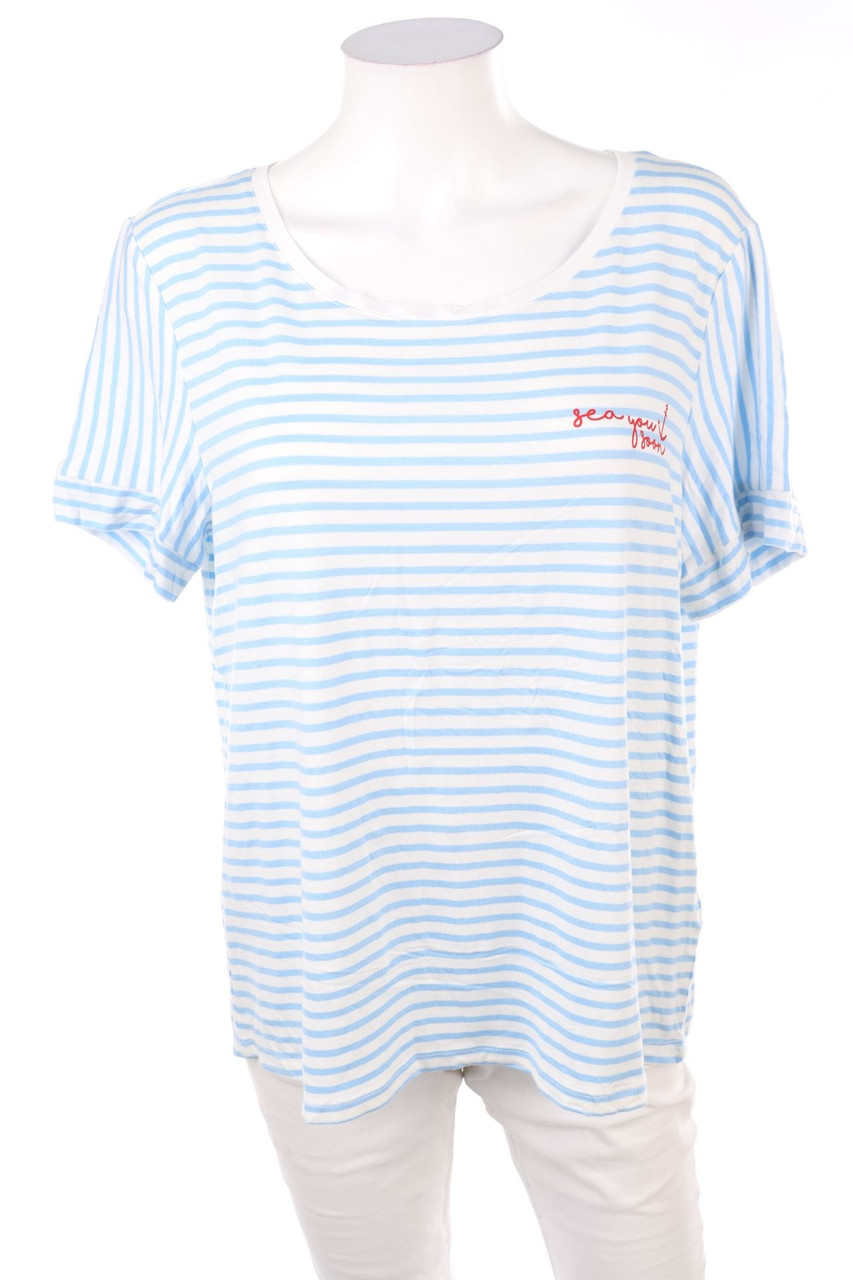 blue motion - Streifen-Kurzarm-Shirt - L