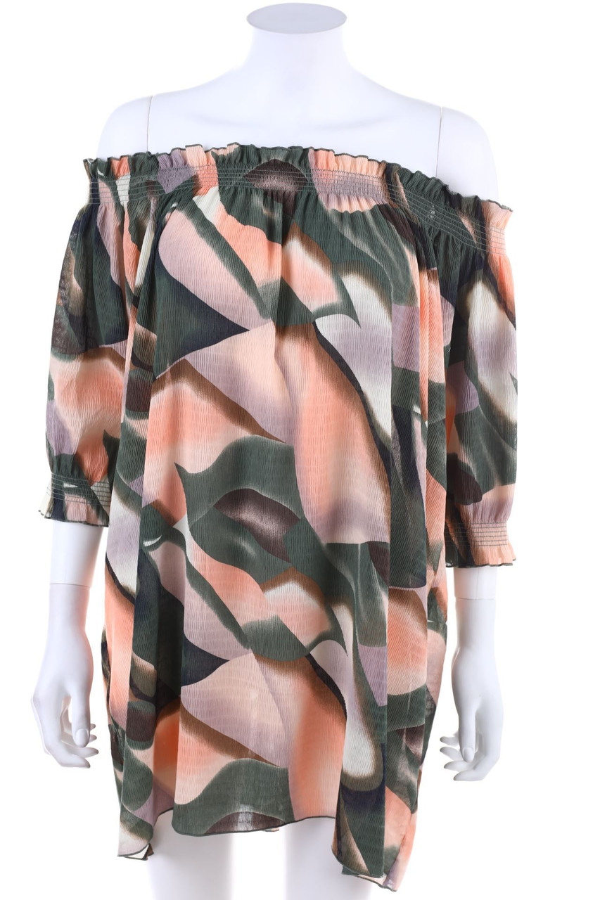 No Label - Carmen-dress with Print - D 38-40