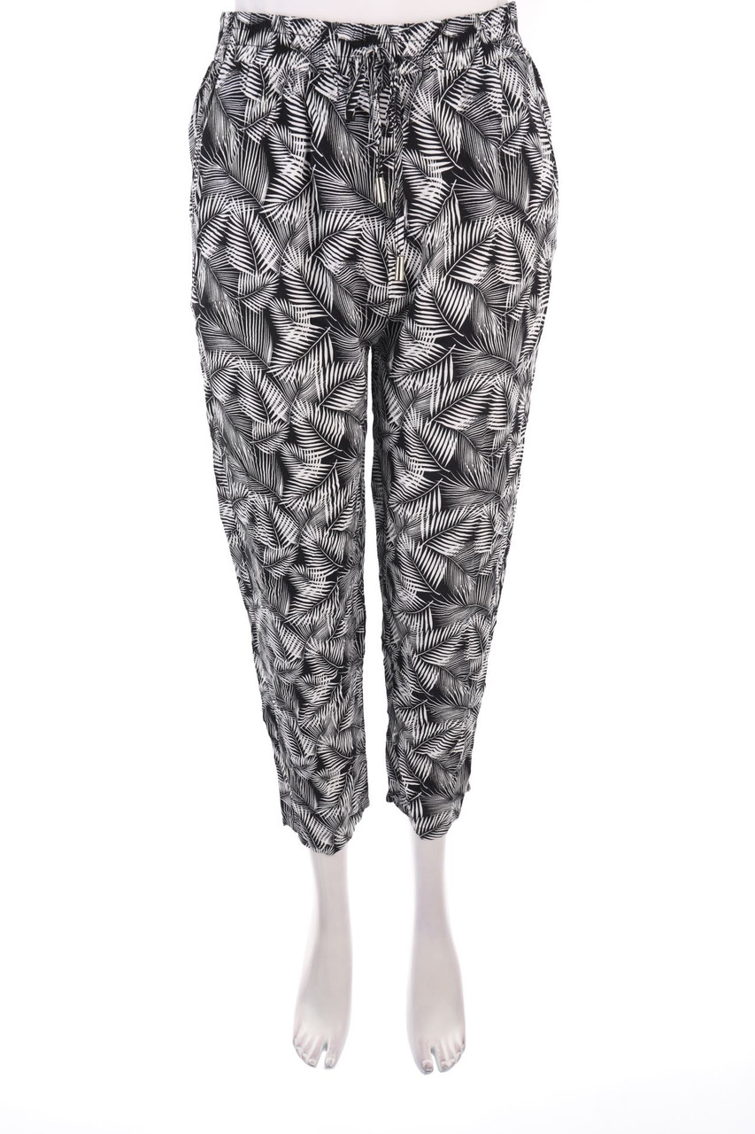 Chicorée - Jogger Pants with Flower Print, Viscose - M