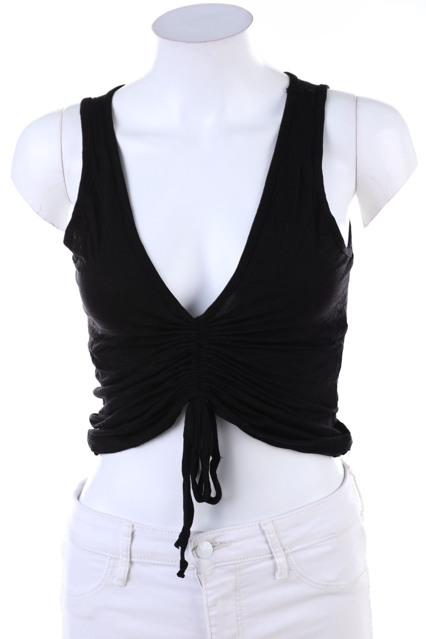 LASCANA - Cropped-Shirt with Ruffles - XS