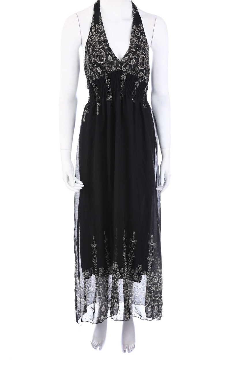 No Label - Neckholder Dress with Print - D 34-36